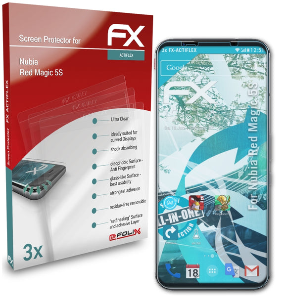 atFoliX FX-ActiFleX Displayschutzfolie für Nubia Red Magic 5S
