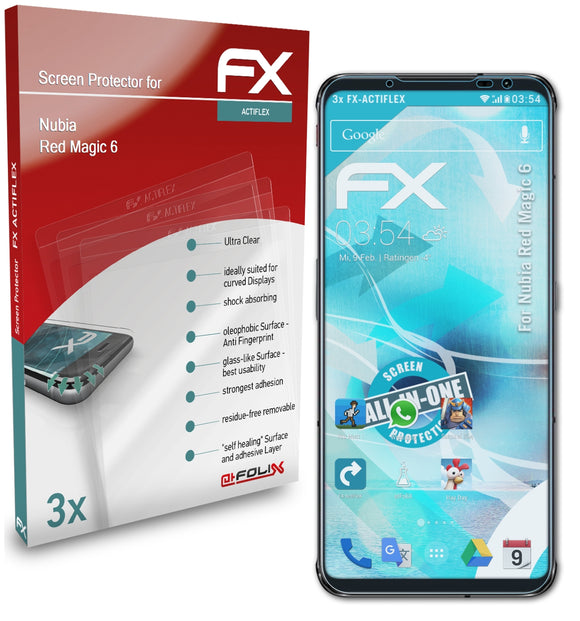 atFoliX FX-ActiFleX Displayschutzfolie für Nubia Red Magic 6