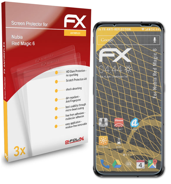 atFoliX FX-Antireflex Displayschutzfolie für Nubia Red Magic 6