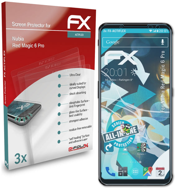atFoliX FX-ActiFleX Displayschutzfolie für Nubia Red Magic 6 Pro