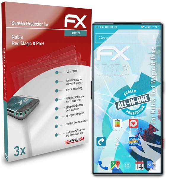atFoliX FX-ActiFleX Displayschutzfolie für Nubia Red Magic 8 Pro+