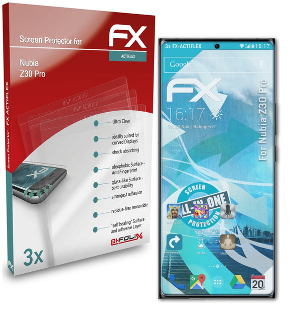 atFoliX FX-ActiFleX Displayschutzfolie für Nubia Z30 Pro