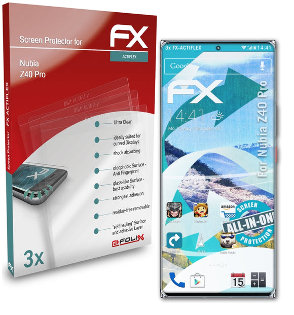 atFoliX FX-ActiFleX Displayschutzfolie für Nubia Z40 Pro