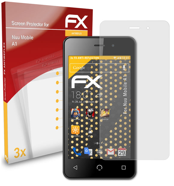 atFoliX FX-Antireflex Displayschutzfolie für Nuu Mobile A1