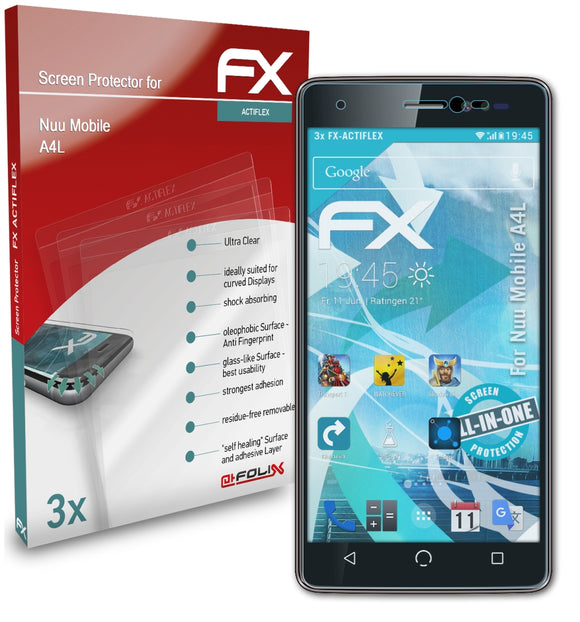 atFoliX FX-ActiFleX Displayschutzfolie für Nuu Mobile A4L