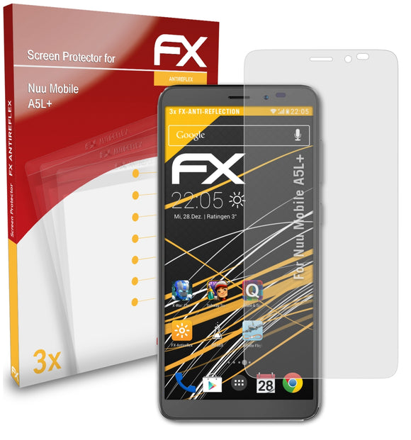 atFoliX FX-Antireflex Displayschutzfolie für Nuu Mobile A5L+