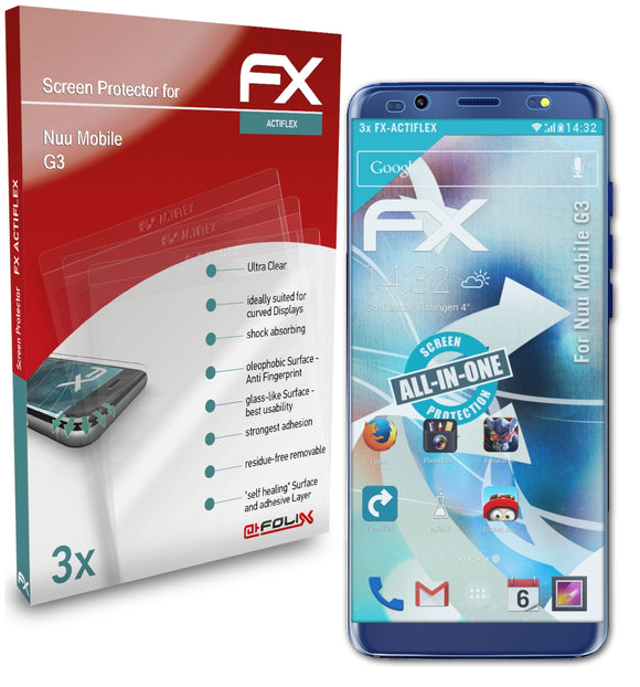 atFoliX FX-ActiFleX Displayschutzfolie für Nuu Mobile G3