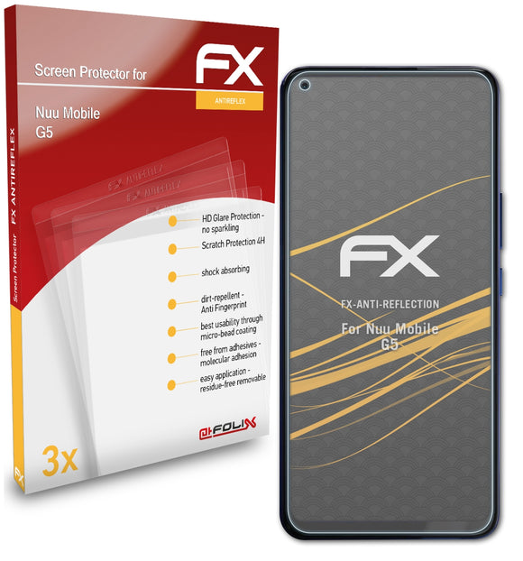 atFoliX FX-Antireflex Displayschutzfolie für Nuu Mobile G5