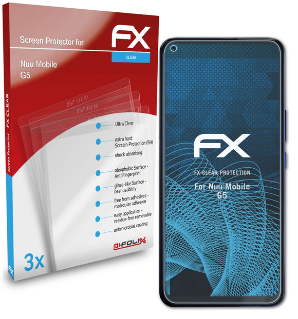 atFoliX FX-Clear Schutzfolie für Nuu Mobile G5