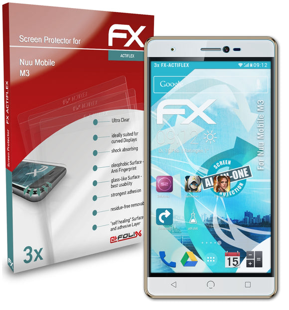 atFoliX FX-ActiFleX Displayschutzfolie für Nuu Mobile M3