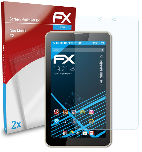 atFoliX FX-Clear Schutzfolie für Nuu Mobile T2