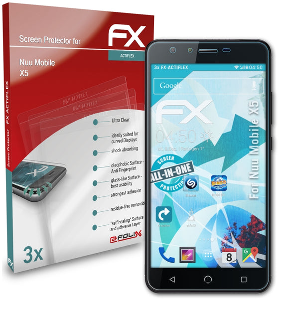 atFoliX FX-ActiFleX Displayschutzfolie für Nuu Mobile X5