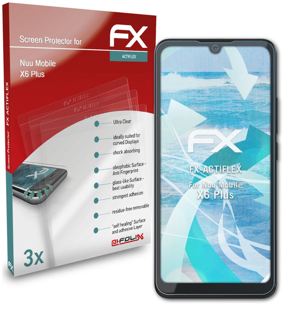 atFoliX FX-ActiFleX Displayschutzfolie für Nuu Mobile X6 Plus