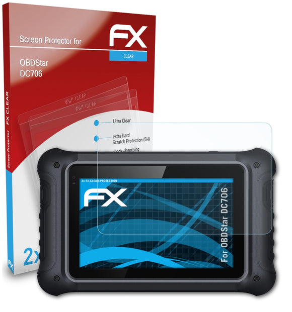 atFoliX FX-Clear Schutzfolie für OBDStar DC706