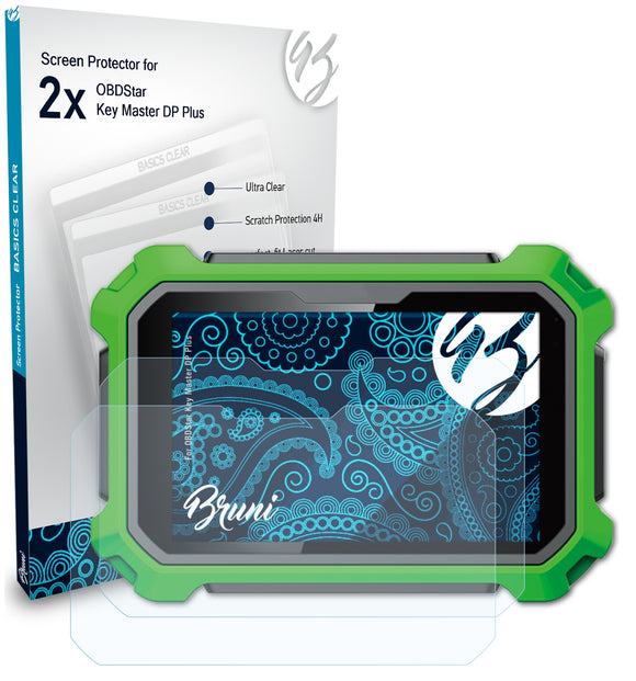 Bruni Basics-Clear Displayschutzfolie für OBDStar Key Master DP Plus