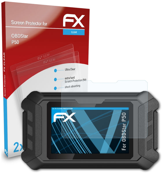atFoliX FX-Clear Schutzfolie für OBDStar P50