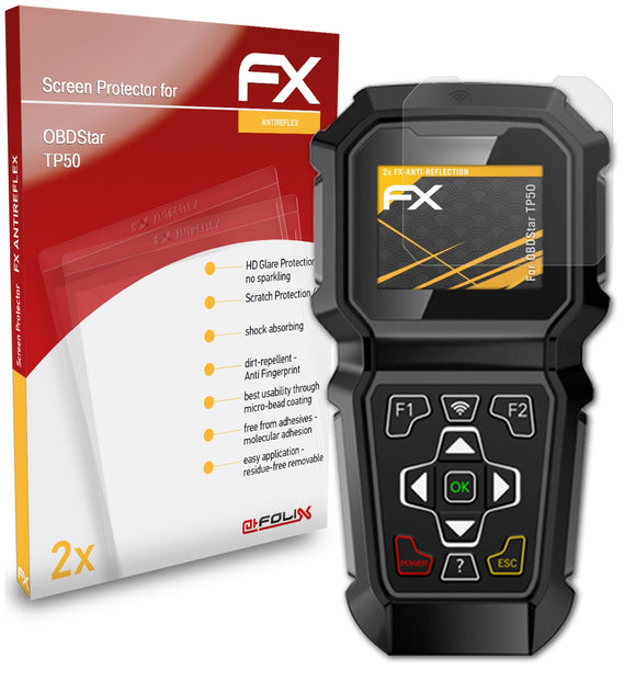 atFoliX FX-Antireflex Displayschutzfolie für OBDStar TP50