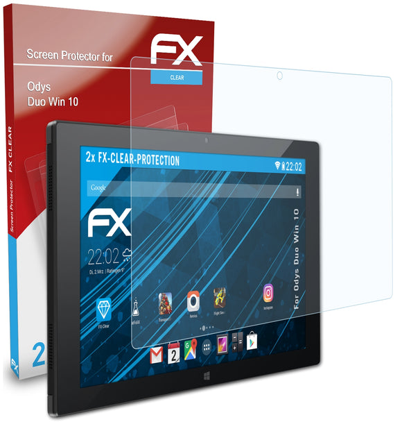 atFoliX FX-Clear Schutzfolie für Odys Duo Win 10