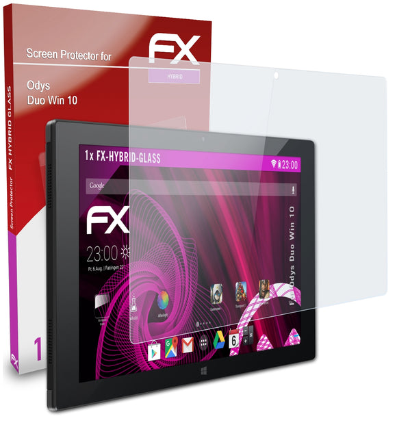 atFoliX FX-Hybrid-Glass Panzerglasfolie für Odys Duo Win 10