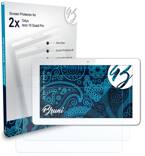 Bruni Basics-Clear Displayschutzfolie für Odys Ieos 10 Quad Pro