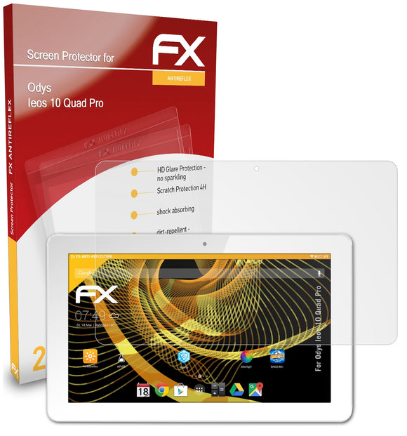 atFoliX FX-Antireflex Displayschutzfolie für Odys Ieos 10 Quad Pro