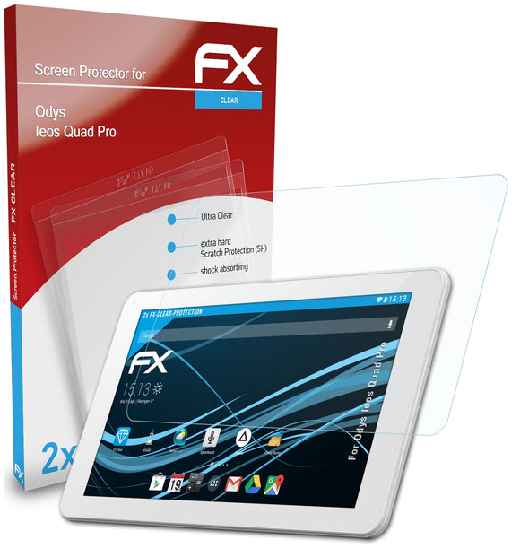 atFoliX FX-Clear Schutzfolie für Odys Ieos Quad Pro