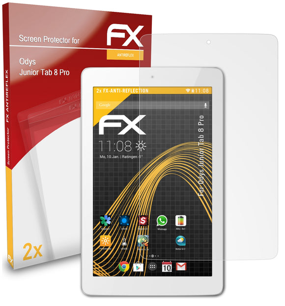 atFoliX FX-Antireflex Displayschutzfolie für Odys Junior Tab 8 Pro