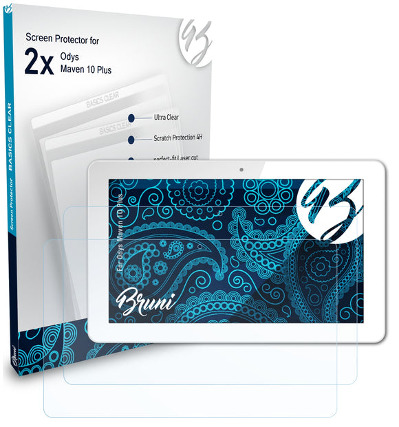 Bruni Basics-Clear Displayschutzfolie für Odys Maven 10 Plus