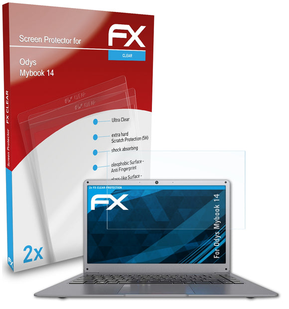 atFoliX FX-Clear Schutzfolie für Odys Mybook 14