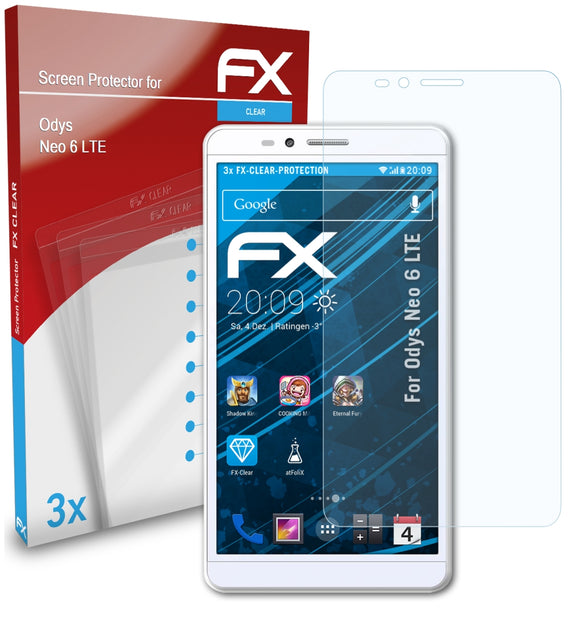 atFoliX FX-Clear Schutzfolie für Odys Neo 6 LTE