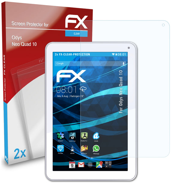 atFoliX FX-Clear Schutzfolie für Odys Neo Quad 10