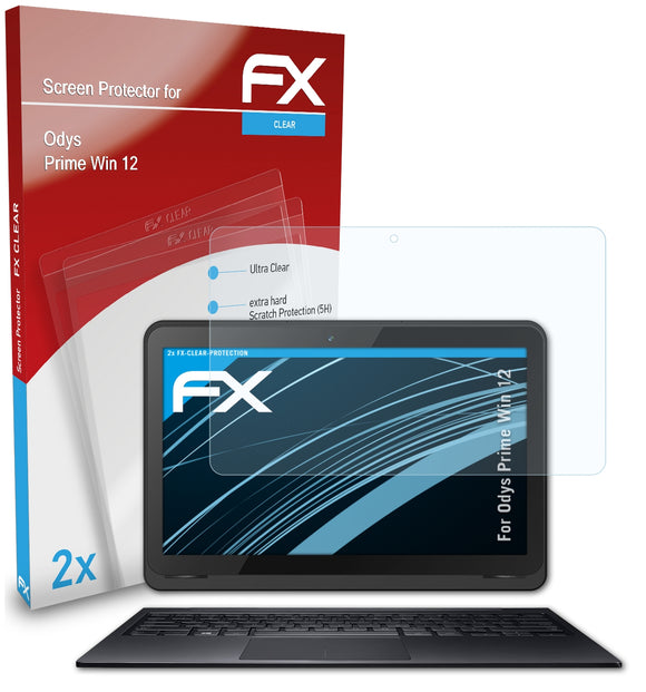 atFoliX FX-Clear Schutzfolie für Odys Prime Win 12