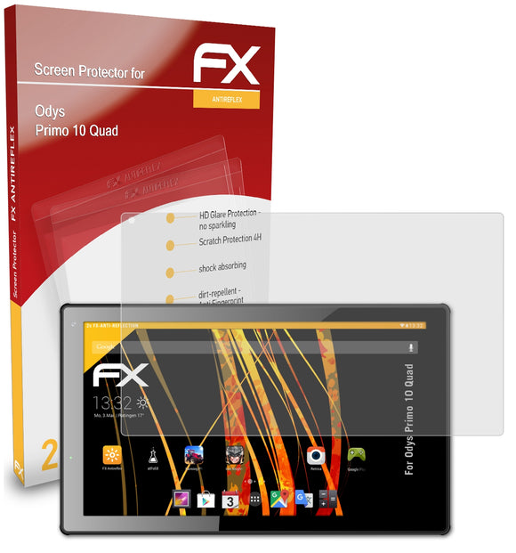 atFoliX FX-Antireflex Displayschutzfolie für Odys Primo 10 Quad