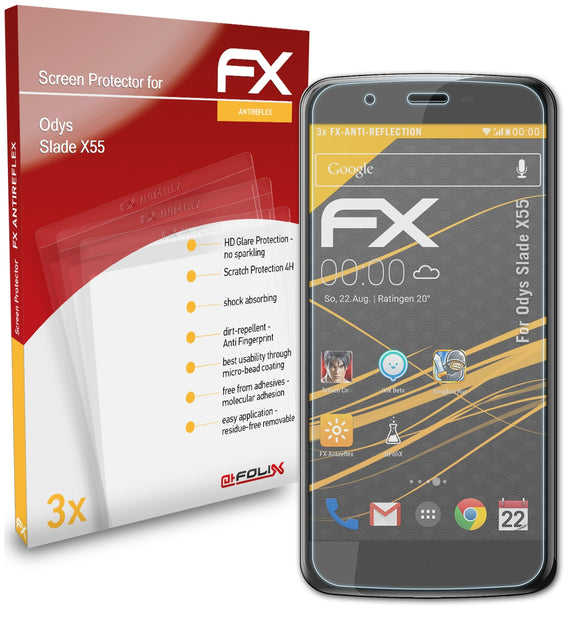 atFoliX FX-Antireflex Displayschutzfolie für Odys Slade X55