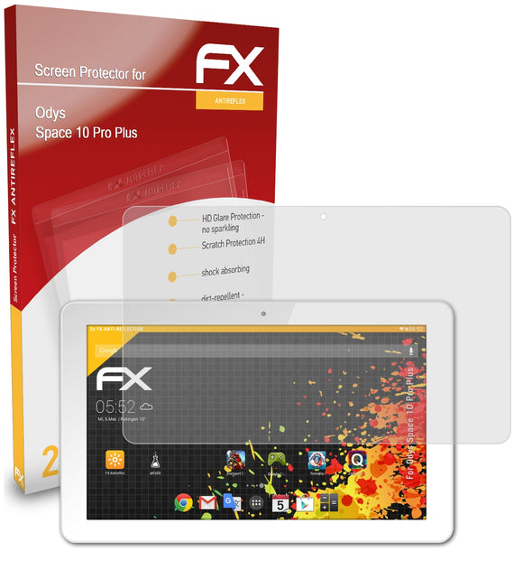 atFoliX FX-Antireflex Displayschutzfolie für Odys Space 10 Pro Plus