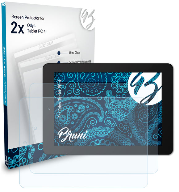 Bruni Basics-Clear Displayschutzfolie für Odys Tablet PC 4