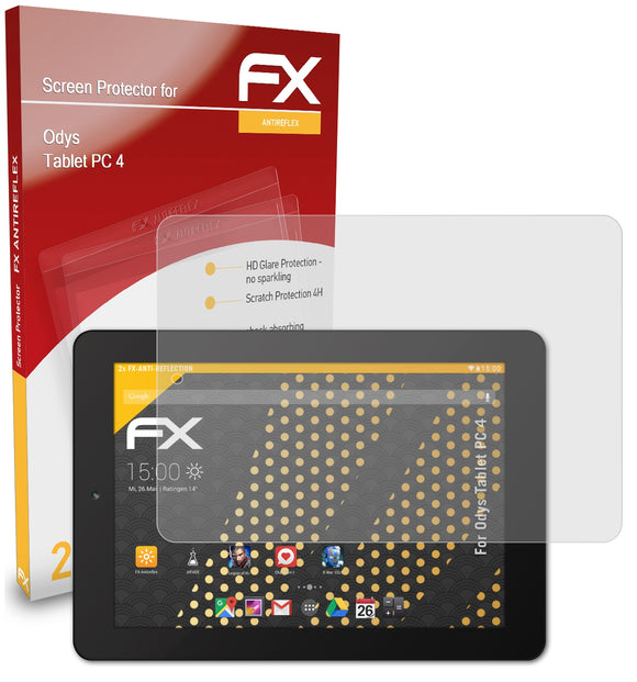 atFoliX FX-Antireflex Displayschutzfolie für Odys Tablet PC 4