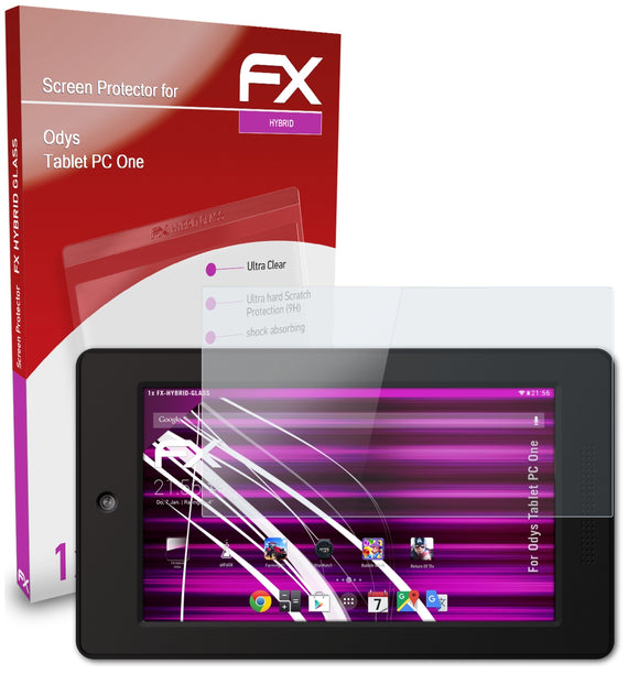 atFoliX FX-Hybrid-Glass Panzerglasfolie für Odys Tablet PC One