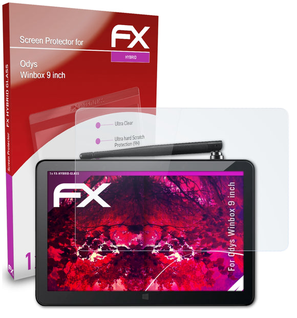 atFoliX FX-Hybrid-Glass Panzerglasfolie für Odys Winbox (9 inch)