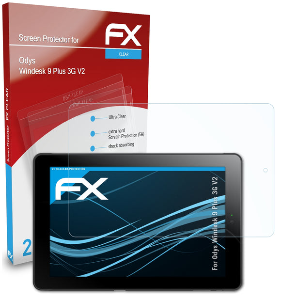 atFoliX FX-Clear Schutzfolie für Odys Windesk 9 Plus 3G V2