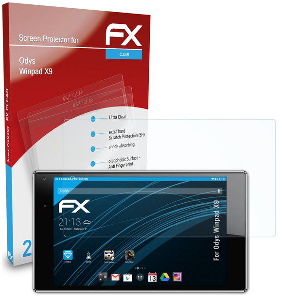 atFoliX FX-Clear Schutzfolie für Odys Winpad X9