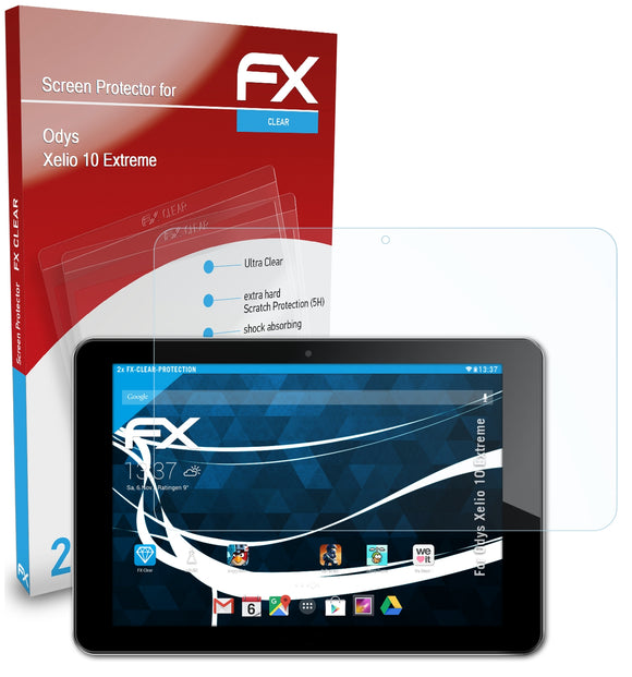 atFoliX FX-Clear Schutzfolie für Odys Xelio 10 Extreme