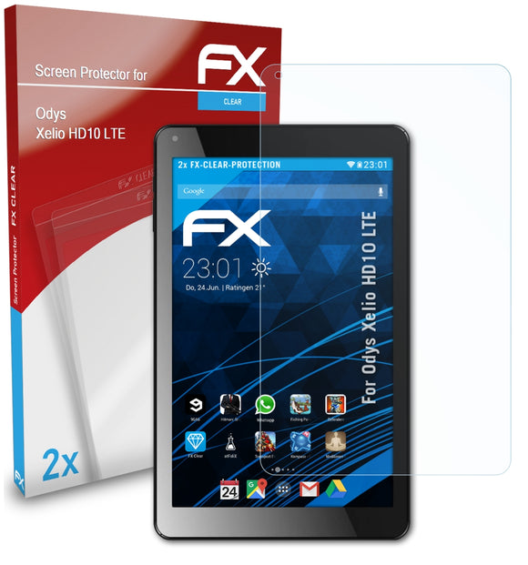 atFoliX FX-Clear Schutzfolie für Odys Xelio HD10 LTE