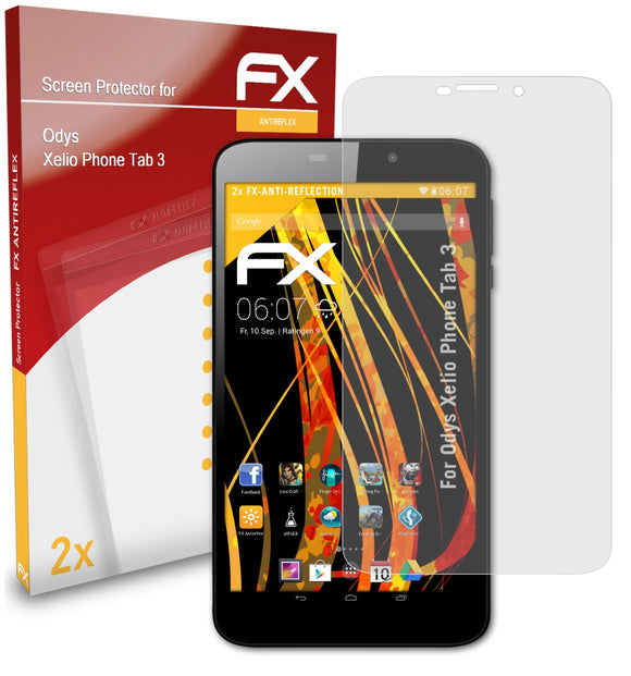 atFoliX FX-Antireflex Displayschutzfolie für Odys Xelio Phone Tab 3