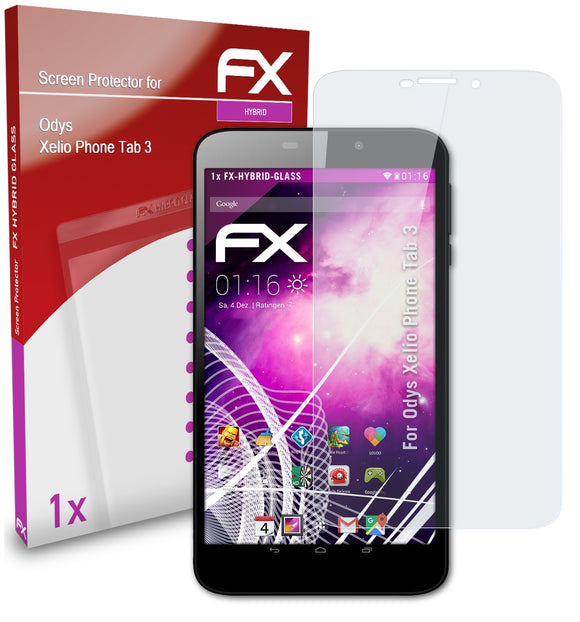 atFoliX FX-Hybrid-Glass Panzerglasfolie für Odys Xelio Phone Tab 3