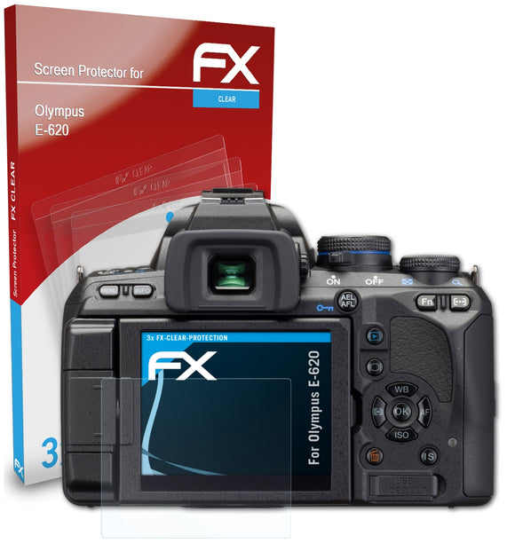 atFoliX FX-Clear Schutzfolie für Olympus E-620