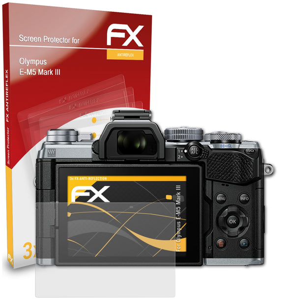 atFoliX FX-Antireflex Displayschutzfolie für Olympus E-M5 Mark III