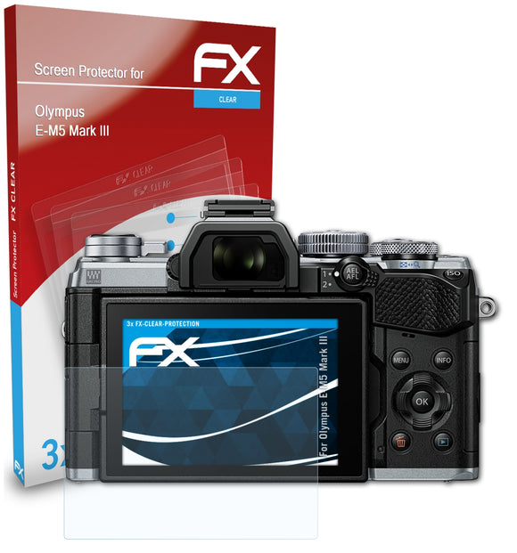 atFoliX FX-Clear Schutzfolie für Olympus E-M5 Mark III