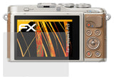 Panzerfolie atFoliX kompatibel mit Olympus E-PL9, entspiegelnde und stoßdämpfende FX (3X)