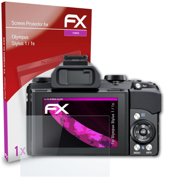 atFoliX FX-Hybrid-Glass Panzerglasfolie für Olympus Stylus 1 / 1s